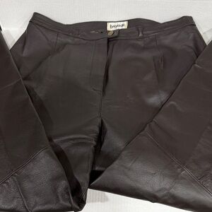 Bagatelle Chocolate Brown Leather Trousers